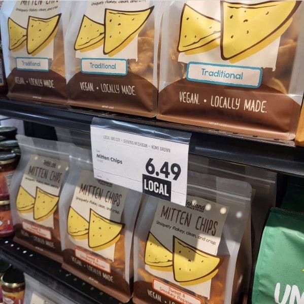 Mitten Chips fully stocked at the Kalamazoo D&W
